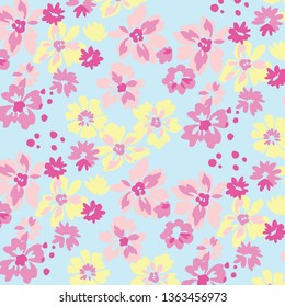 Small flowers. Floral background for textiles.