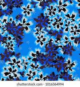 Small Flowers. Small Floral Seamless Pattern. Delicate Rapport in Liberty Style for Textile, Print, Fabric. Small Floral Design with Randomly Scattered Flowers. Bright Vector Background