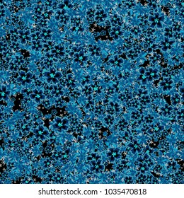 Small Flowers. Small Floral Seamless Pattern. Delicate Rapport in Liberty Style for Textile, Print, Fabric. Small Floral Design with Randomly Scattered Flowers. Bright Vector Background
