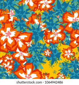 Small Flowers. Small Floral Seamless Pattern. Delicate Rapport in Liberty Style for Textile, Print, Fabric. Small Floral Design with Randomly Scattered Flowers. Bright Vector Background