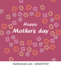 Small flowers on pink background, congratulations