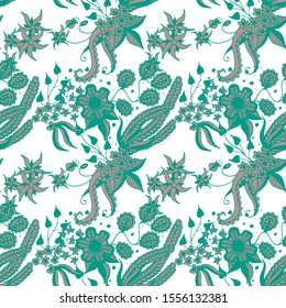 Small Flowers. Pattern. Gentle Orient Rapport.