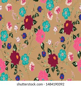 small flowers pattern with light background