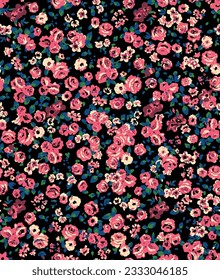 Small flowers pattern, little floral cute seamless design