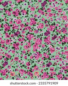 Small flowers pattern, little floral cute seamless design