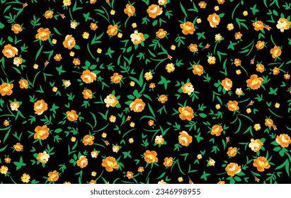 Small flowers pattern, little floral cute seamless design