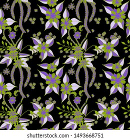 Small Flowers. Pattern. Modern Orient Rapport.