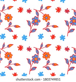Small Flowers. Pattern. for Paper, Chintz,