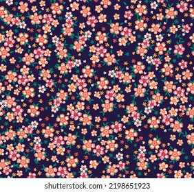 Small flowers pattern. Plant background for fashion, tapestries, prints. Modern floral design perfect for fashion and decoration