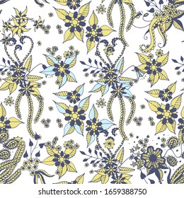 Flores pequeñas. Patrón. Retro Philippine Rapport.