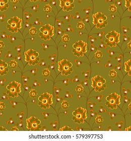 Small flowers pattern. Seamless floral background for wrapping, textile, wallpaper. Decorative tile. Summer print.