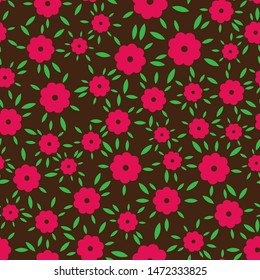 Small flowers pattern seamless. garden stuff background. vector illustration