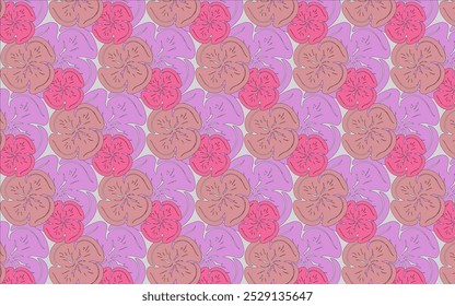 Small flowers pattern, seamless print of abstract  flowers, vector illustration of retro ditsy print. Floral seamless background for fashion design