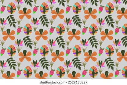 Padrão de flores pequenas, impressão sem costura de flores abstratas, ilustração vetorial de impressão retro ditsy. Fundo floral sem emenda para design de moda