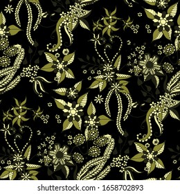 Small Flowers. Pattern. Trendy Asian Rapport. for