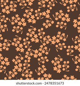 Pequeño patrón de flores con aspecto de acuarela. Planta de fondo para la moda, tapices, estampados. Diseño floral moderno perfecto para la moda y la decoración