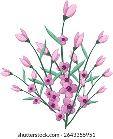 Small Flowers, Pink Flower Bush