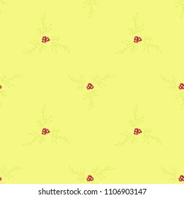 Small Flowers. Seamless Pattern with Cute Daisy Flowers. Feminine Rapport for Textile, Fabric, Wallpaper in Trendy Country Style. Colorful Seamless Pattern with Tiny Flowers. Vector Background.