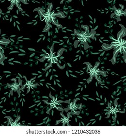 Small Flowers. Seamless Pattern with Cute Daisy Flowers and Pansies. Feminine Texture in Country Style for Fabric, Print, Textile. Vector Spring Rapport.