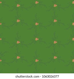 Small Flowers. Seamless Pattern with Delicate Daisy Flowers. Feminine Rapport for Linen, Fabric, Wallpaper in Trendy Liberty Style. Colorful Seamless Pattern with Tiny Flowers. Vector Background.