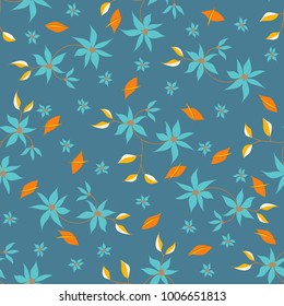 Small Flowers. Seamless Pattern in Liberty Style. Cute Floral Background for Textile, Fabric, Print. Feminine Natural Pattern with Small Floral Motives.
