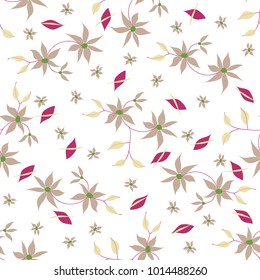 Small Flowers. Seamless Pattern in Liberty Style. Cute Floral Background for Textile, Fabric, Print. Feminine Natural Pattern with Small Floral Motives.