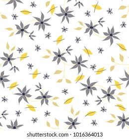 Small Flowers. Seamless Pattern in Liberty Style. Cute Floral Background for Textile, Fabric, Print. Feminine Natural Pattern with Small Floral Motives.