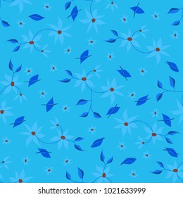 Small Flowers. Seamless Pattern in Liberty Style. Cute Floral Background for Textile, Fabric, Print. Feminine Natural Pattern with Small Floral Motives.