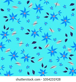 Small Flowers. Seamless Pattern in Liberty Style. Cute Floral Background for Textile, Fabric, Print. Feminine Natural Pattern with Small Floral Motives.