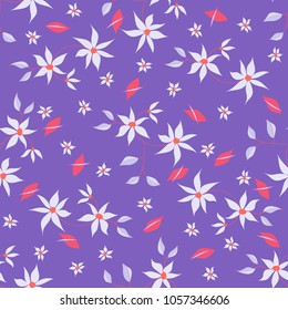 Small Flowers. Seamless Pattern in Liberty Style. Cute Floral Background for Textile, Fabric, Print. Feminine Natural Pattern with Small Floral Motives.