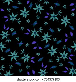 Small Flowers. Seamless Pattern in Liberty Style. Cute Floral Background for Textile, Fabric, Print. Feminine Natural Pattern with Small Floral Motives.