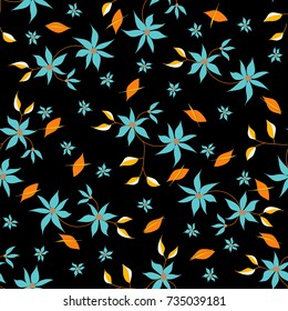 Small Flowers. Seamless Pattern in Liberty Style. Cute Floral Background for Textile, Fabric, Print. Feminine Natural Pattern with Small Floral Motives.