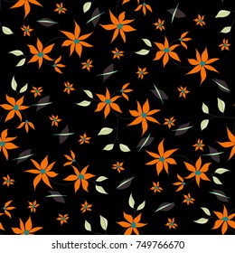 Small Flowers. Seamless Pattern in Liberty Style. Cute Floral Background for Textile, Fabric, Print. Feminine Natural Pattern with Small Floral Motives.