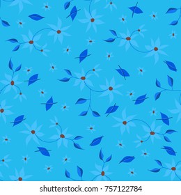 Small Flowers. Seamless Pattern in Liberty Style. Cute Floral Background for Textile, Fabric, Print. Feminine Natural Pattern with Small Floral Motives.