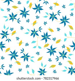 Small Flowers. Seamless Pattern in Liberty Style. Cute Floral Background for Textile, Fabric, Print. Feminine Natural Pattern with Small Floral Motives.