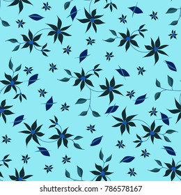 Small Flowers. Seamless Pattern in Liberty Style. Cute Floral Background for Textile, Fabric, Print. Feminine Natural Pattern with Small Floral Motives.