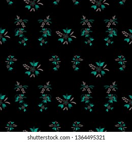 Small Flowers. Seamless Pattern with Small Simple Flowers for, Dress, Curtains, Tablecloth. Bright, Trendy Texture in, Country Style. Colorful Feminine Ornament. Background with Small Flowers.