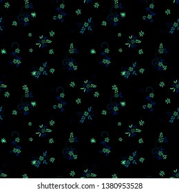 Small Flowers. Seamless Pattern with Small Simple Flowers for, Textile, Print, Wallpaper. Bright, Trendy Texture in, Liberty Style. Colorful Feminine Ornament. Background with Small Flowers.