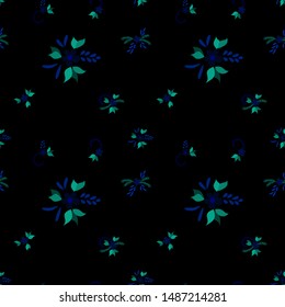 Small Flowers. Seamless Pattern with Small Simple Flowers for, Textile, Cloth, Paper. Colorful Girlie Ornament. Bright, Retro Texture in, Liberty Style. Background with Small Flowers.