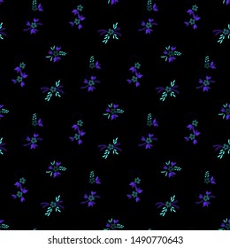 Small Flowers. Seamless Pattern with Small Simple Flowers for, Curtains, Brochure, Textile. Colorful Feminine Ornament. Bright, Trendy Texture in, Country Style. Background with Small Flowers.