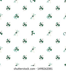 Small Flowers. Seamless Pattern with Small Simple Flowers for, Dress, Wallpaper, Banner. Bright, Modern Texture in, Rustic Style. Colorful Feminine Ornament. Background with Small Flowers.