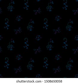 Small Flowers. Seamless Pattern with Small Simple Flowers for, Wallpaper, Brochure, Swimwear. Colorful Girlie Ornament. Bright, Trendy Texture in, Liberty Style. Background with Small Flowers.