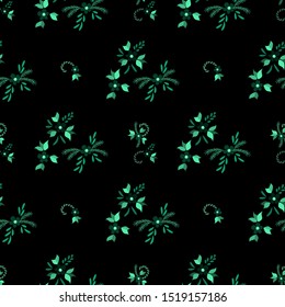 Small Flowers. Seamless Pattern with Small Simple Flowers for, Textile, Cloth, Curtains. Colorful Girlie Ornament. Bright, Vintage Texture in, Country Style. Background with Small Flowers.