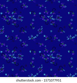 Small Flowers. Seamless Pattern with Small Simple Flowers for, Wallpaper, Tablecloth, Print. Bright, Retro Texture in, Country Style. Colorful Feminine Ornament. Background with Small Flowers.