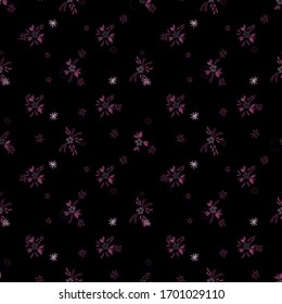 Small Flowers. Seamless Pattern with Small Simple Flowers for, Textile, Swimwear, Wallpaper. Bright, Modern Texture in, Country Style. Colorful Girlie Ornament. Background with Small Flowers.