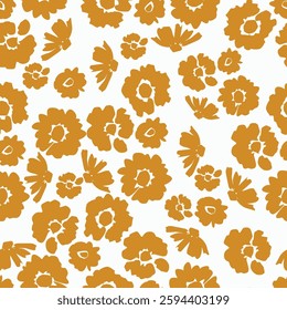 Small flowers spring summer beautiful seamless motif pattern illustration. floral daisy, peony, lily, tulip with leaves and bouquet white. Fabric motif texture repeated. Grey background.