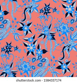 Small Flowers. Texture. Retro Asian Rapport. for