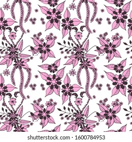 Small Flowers. Texture. Trendy Indonesian