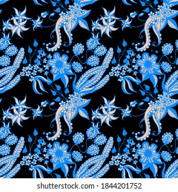 Flores pequeñas. Textura. Indonesio de moda