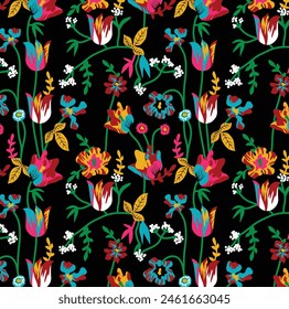 small flowers vector pattern design ground
